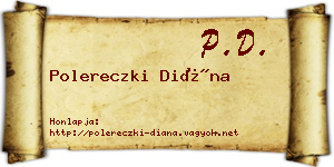 Polereczki Diána névjegykártya